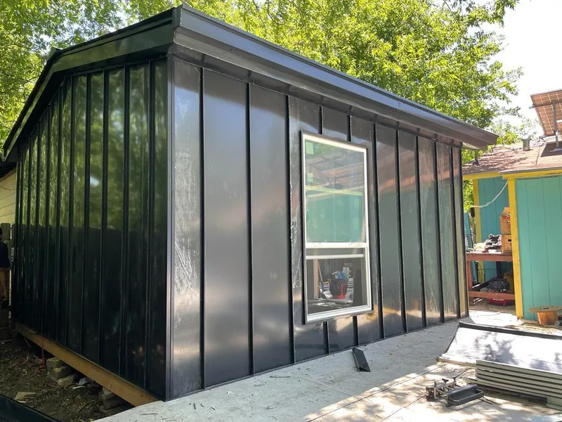 Black standing seam metal wall panels for Metal Roof Installation in Malvern